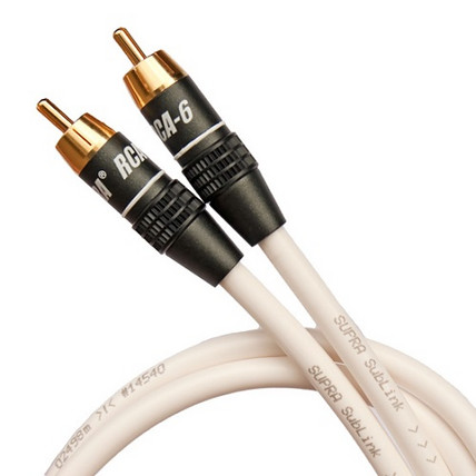 сабвуферный кабель SUBLINK 1RCA-1RCA WHITE 12M
