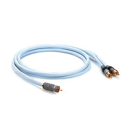 сабвуферный кабель Y-LINK 1RCA-2RCA BLUE 3M